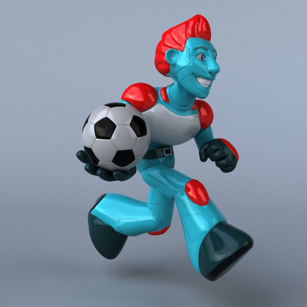 Roter Roboter - 3D-Charakter