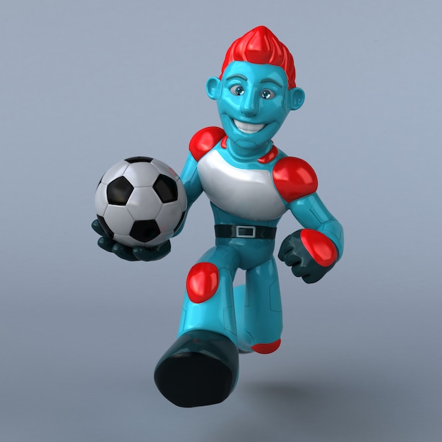 Roter Roboter - 3D-Illustration