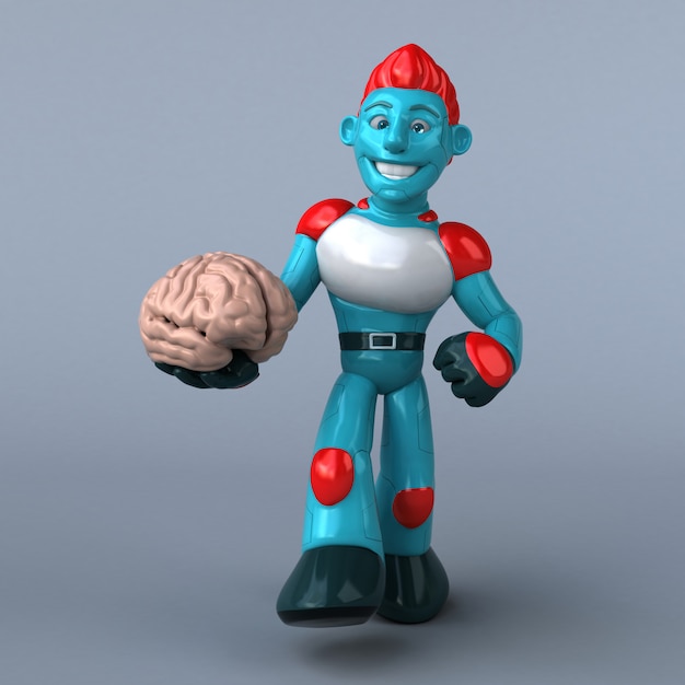 Roter Roboter - 3D-Illustration