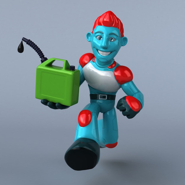 Roter Roboter - 3D-Illustration