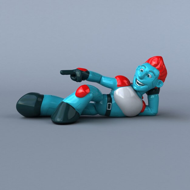 Roter Roboter - 3D-Illustration