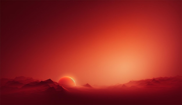 Roter Sonnenuntergang über der Bergtapete