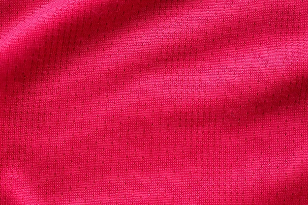 Roter Stoff Sportbekleidung Fußballtrikot mit Air Mesh Textur Hintergrund