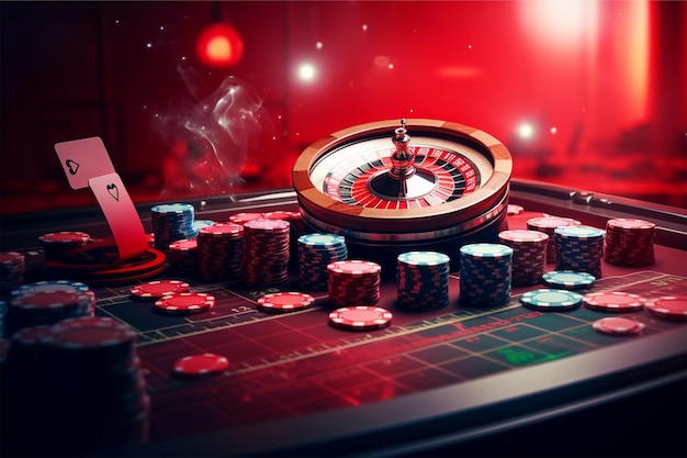 roter Tisch zum Roulette spielen