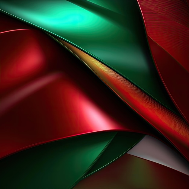 Roter und grüner Weihnachtshintergrund mit einem roten und grünen Band