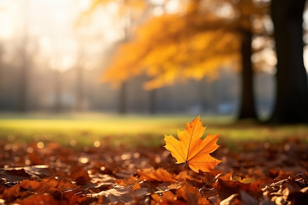 Roter und orange Herbstlaubhintergrund