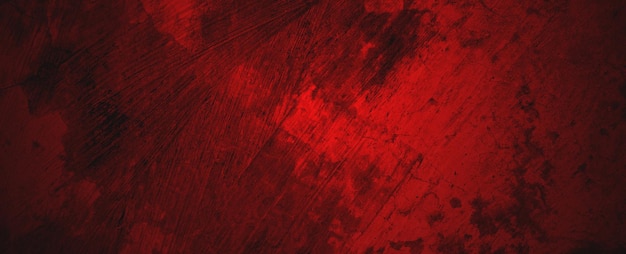 Roter und schwarzer Horror-Hintergrund. Rote Grunge-Wandtextur. Dunkelroter Grunge-Hintergrund. Horror-Zement-Textur