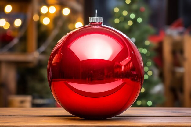 Roter Weihnachtsbaumball