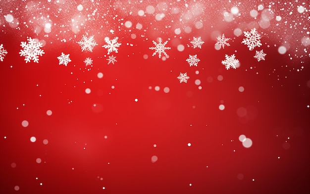 Roter Weihnachtshintergrund mit Schneeflocken