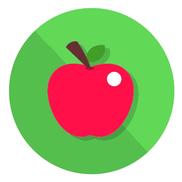 Rotes Apfel-Symbol für Nachrichten und Montage