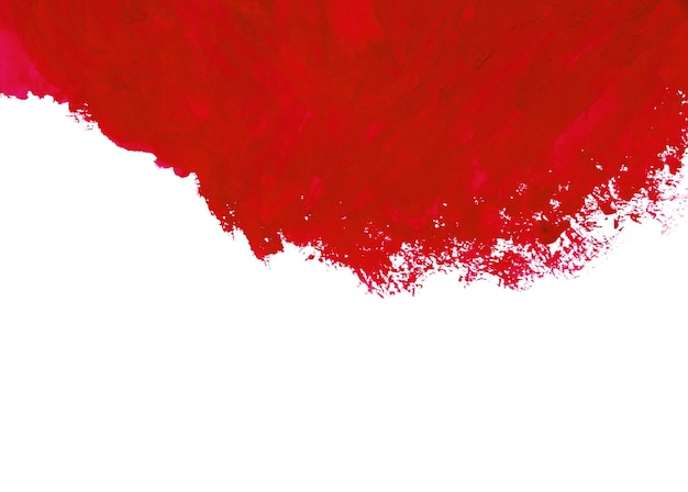 Rotes Aquarell auf weißem Hintergrund