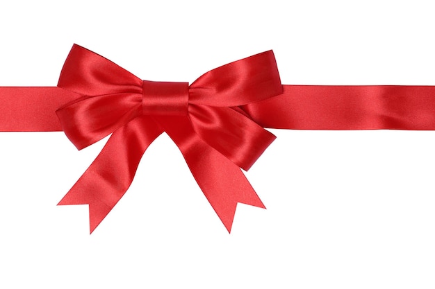 Rotes Bandgeschenk mit Schleife für Geschenke an Weihnachten oder Valentinstag