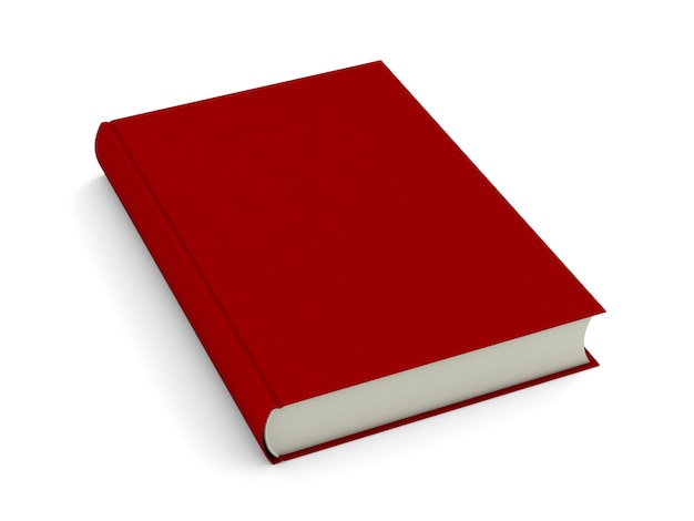 Rotes Buch isoliert auf Weiß
