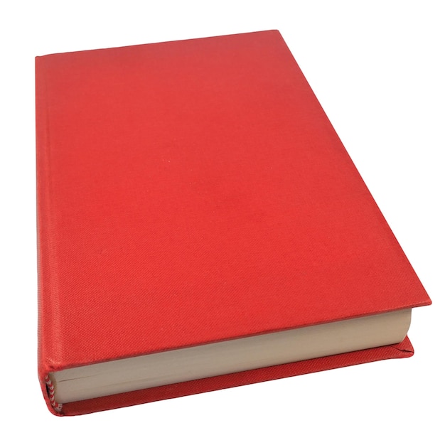Rotes Buch isoliert über Weiß