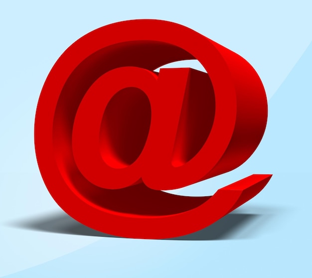 Rotes E-Mail-Symbol