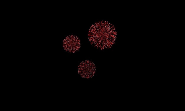 Rotes Feuerwerk-Overlay