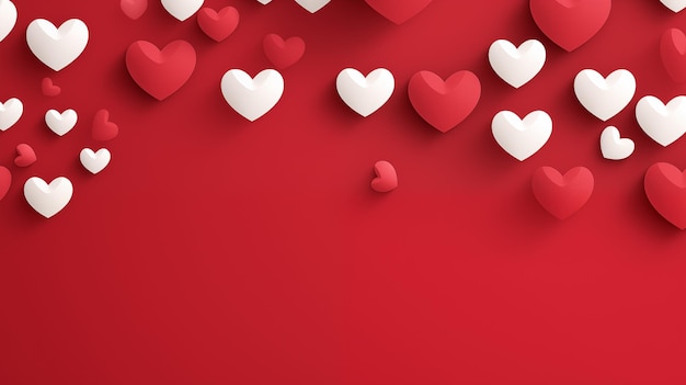 Rotes Herz Hintergrundbanner Abstrakt Valentinstag Konzept