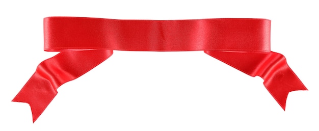 Rotes Seidenband isoliert auf weiß