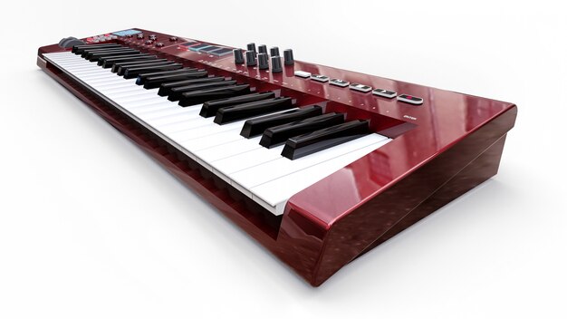 Rotes Synthesizer-MIDI-Keyboard