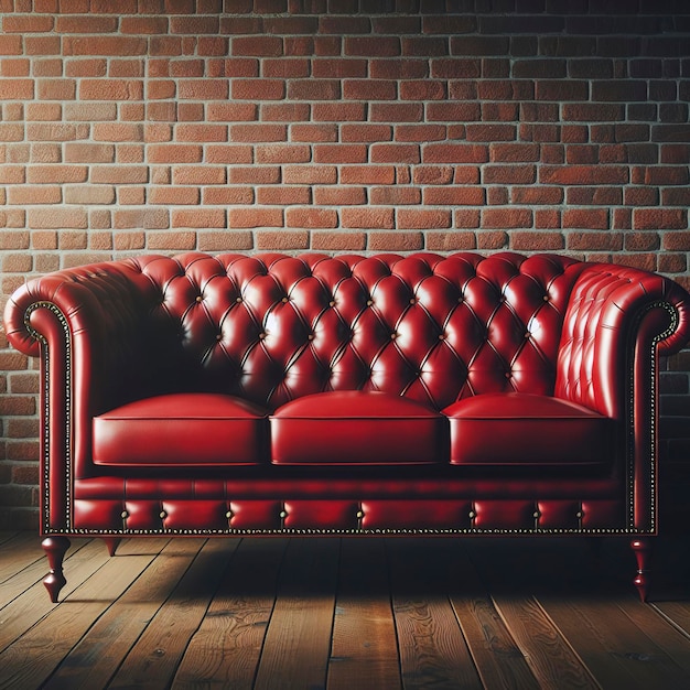 Rotes Vintage-Sofa