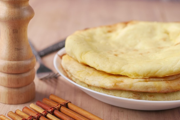 Roti chapati caseiro na mesa