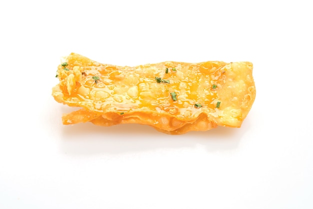 roti crocante com açúcar isolado no fundo branco