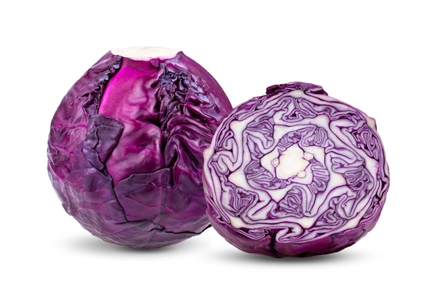 Rotkohl, isoliert auf weiss