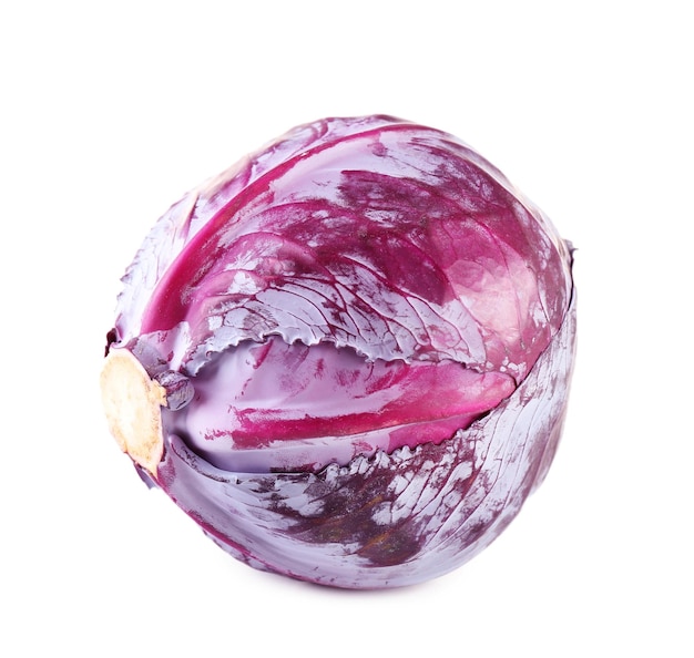 Rotkohl lokalisiert auf Weiß