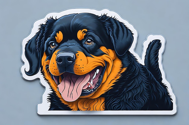 Foto rottweiler-cartoon-aufkleber