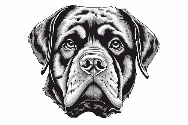 desenho de cachorro rottweiler para colorir para crianças 7819199 Vetor no Vecteezy