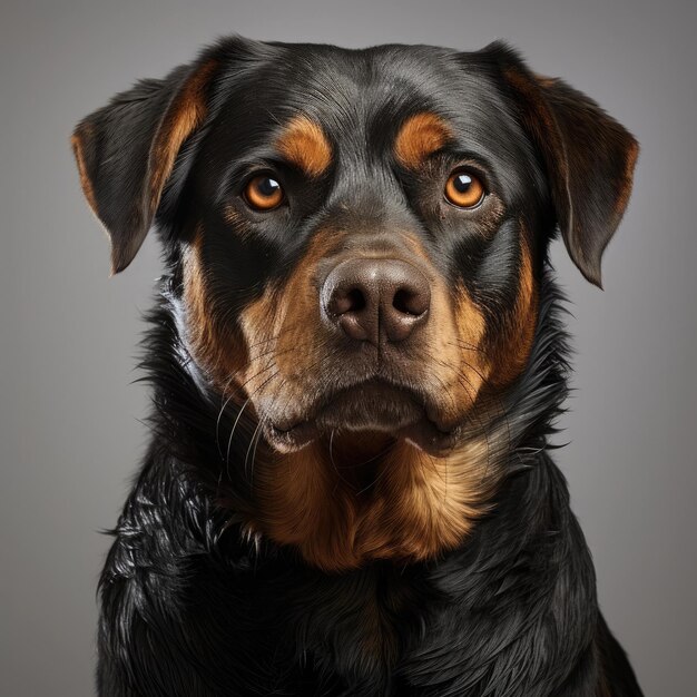 Rottweiler con ojos bicromáticos