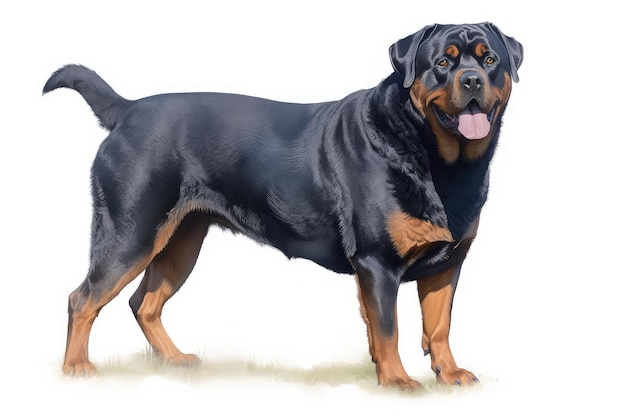 Rottweiler perro ilustración creativa generativa ai
