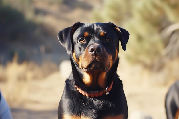 Rottweiler wachsam und wachsam