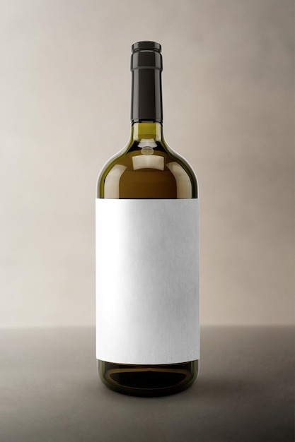 Rótulo em branco do modelo png da garrafa de vinho