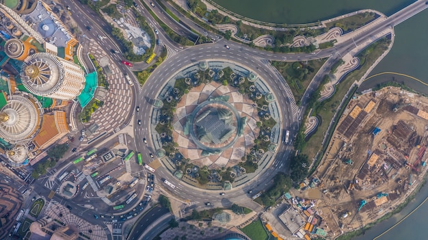 Rotunda em Macau, Vista aérea da rotunda em Macau