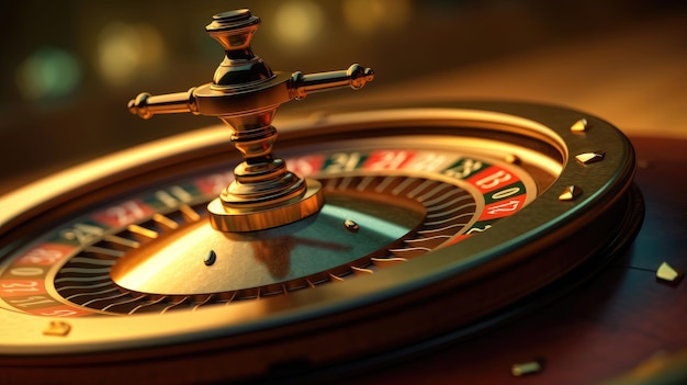 Roulette-Rad dreht sich im Casino