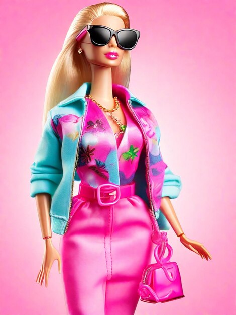 Foto roupa da barbie na moda com óculos de sol