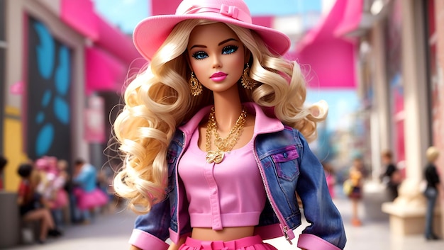 Roupa da moda da Barbie gerada ai