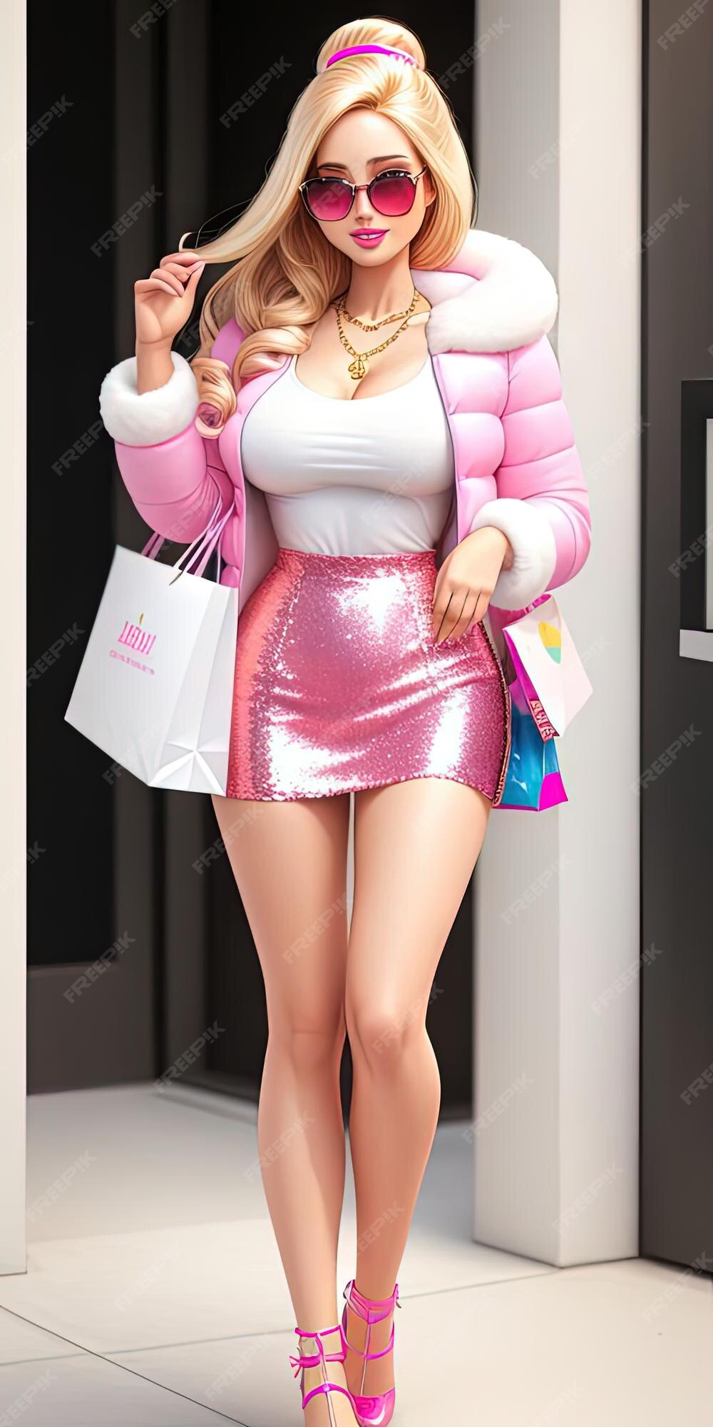 Roupa da moda de verão para boneca barbie fashionable shopping