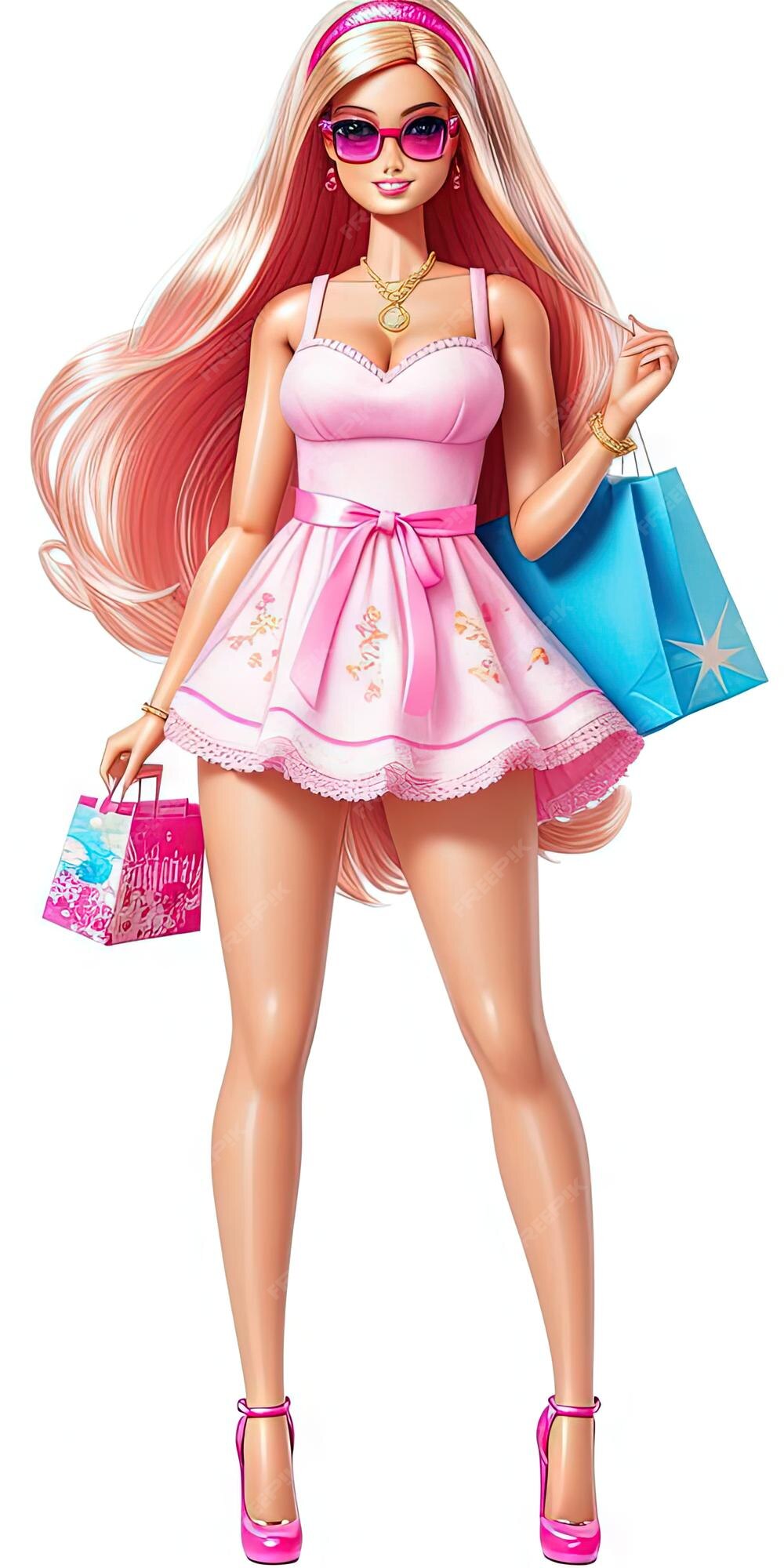 Roupa da moda de verão para boneca barbie fashionable shopping