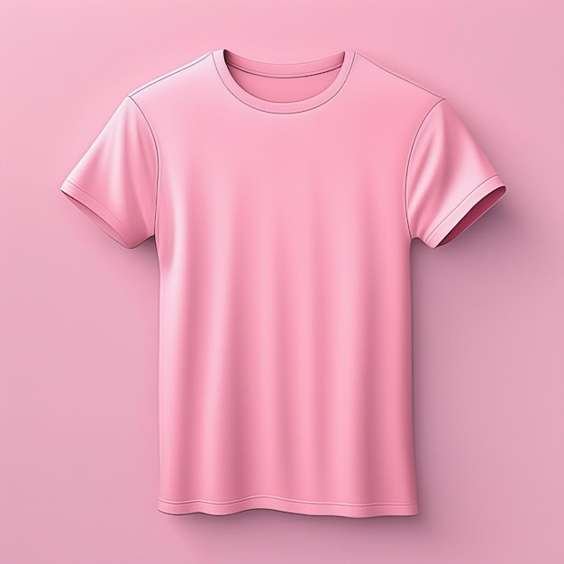 Foto roupa de maquete camiseta rosa em branco