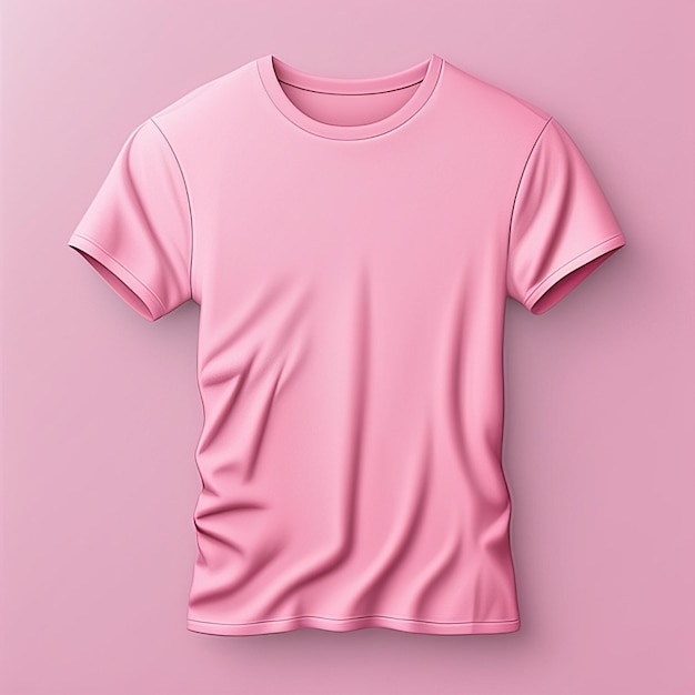 Foto roupa de maquete camiseta rosa em branco