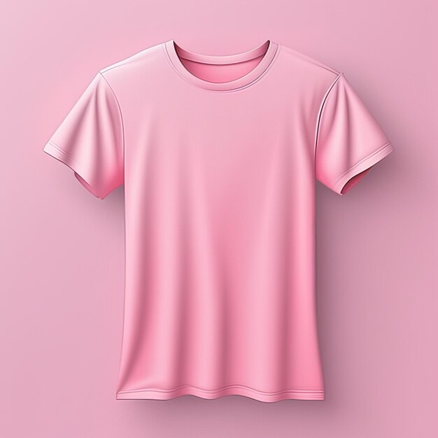 Foto roupa de maquete camiseta rosa em branco