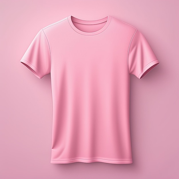 Roupa de maquete camiseta rosa em branco