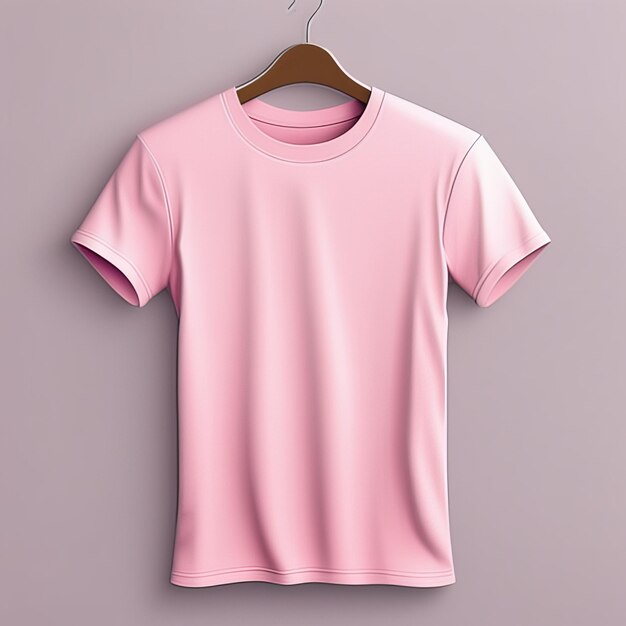 Foto roupa de maquete camiseta rosa em branco