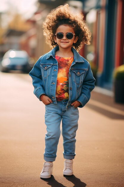 Foto roupa de outono neutra para crianças