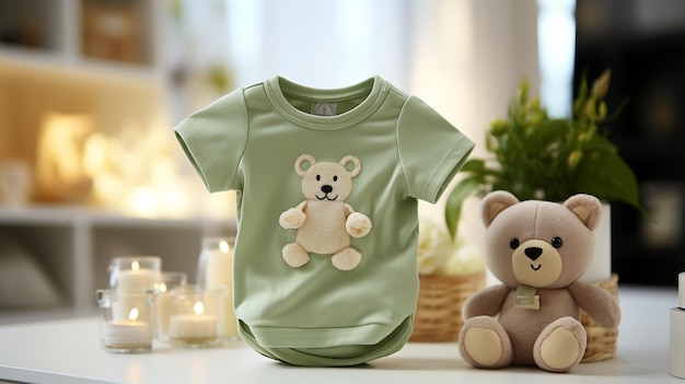roupas de bebê no quarto