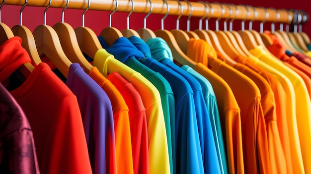 Roupas de cores vivas