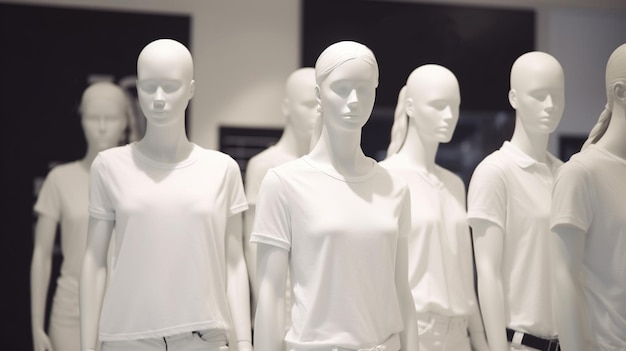 Roupas em manequins Generative Ai