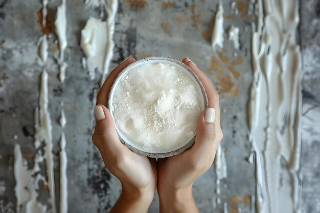 Foto routine de cuidados com a pele limpe as mãos hidratadas com creme para mãos para pele saudável conceito creme para mãos benefícios produtos hidratantes dicas de cuidados com as mãos ingredientes para cuidados com a pel